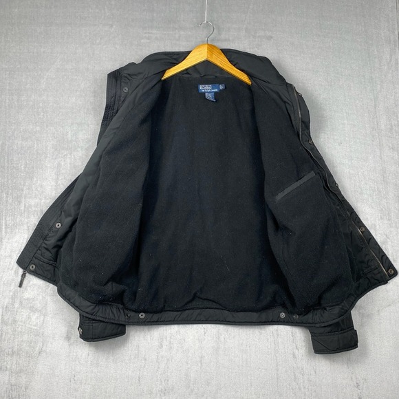 Vtg Y2K Polo by Ralph Lauren Mens Jacket L Stowable Hood Fleece Lining Red Pony - Picture 3 of 11